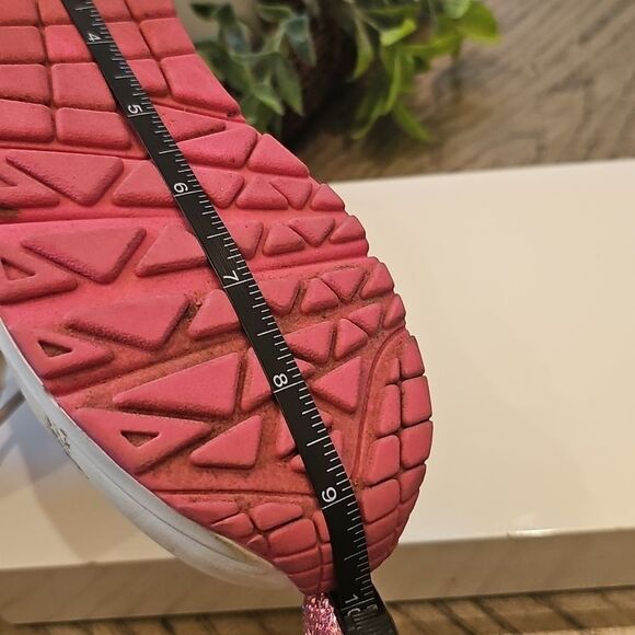Skechers Pink and White Glitter Sneakers Size 1 - Picture 8 of 9